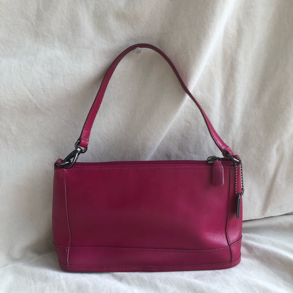 Coach Convertible Shoulder Bag to Wristlet, Hot Pink Leather